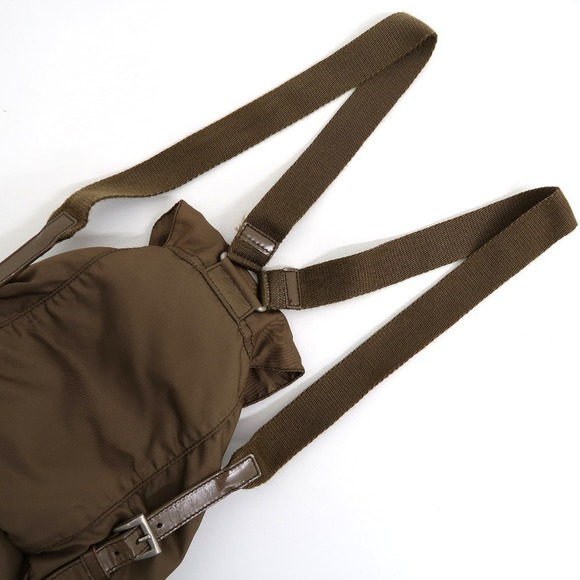 PRADA Rucksack Backpack Daypack Nylon Khaki Green - Picture 8 of 10